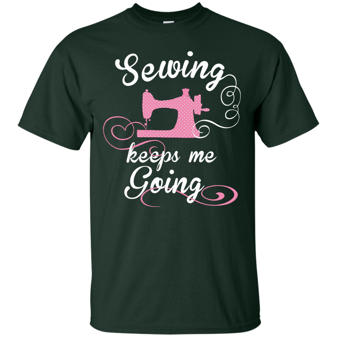 Sewing Keeps Me Going Custom Ultra Cotton T-Shirt - Crafter4Life - 3