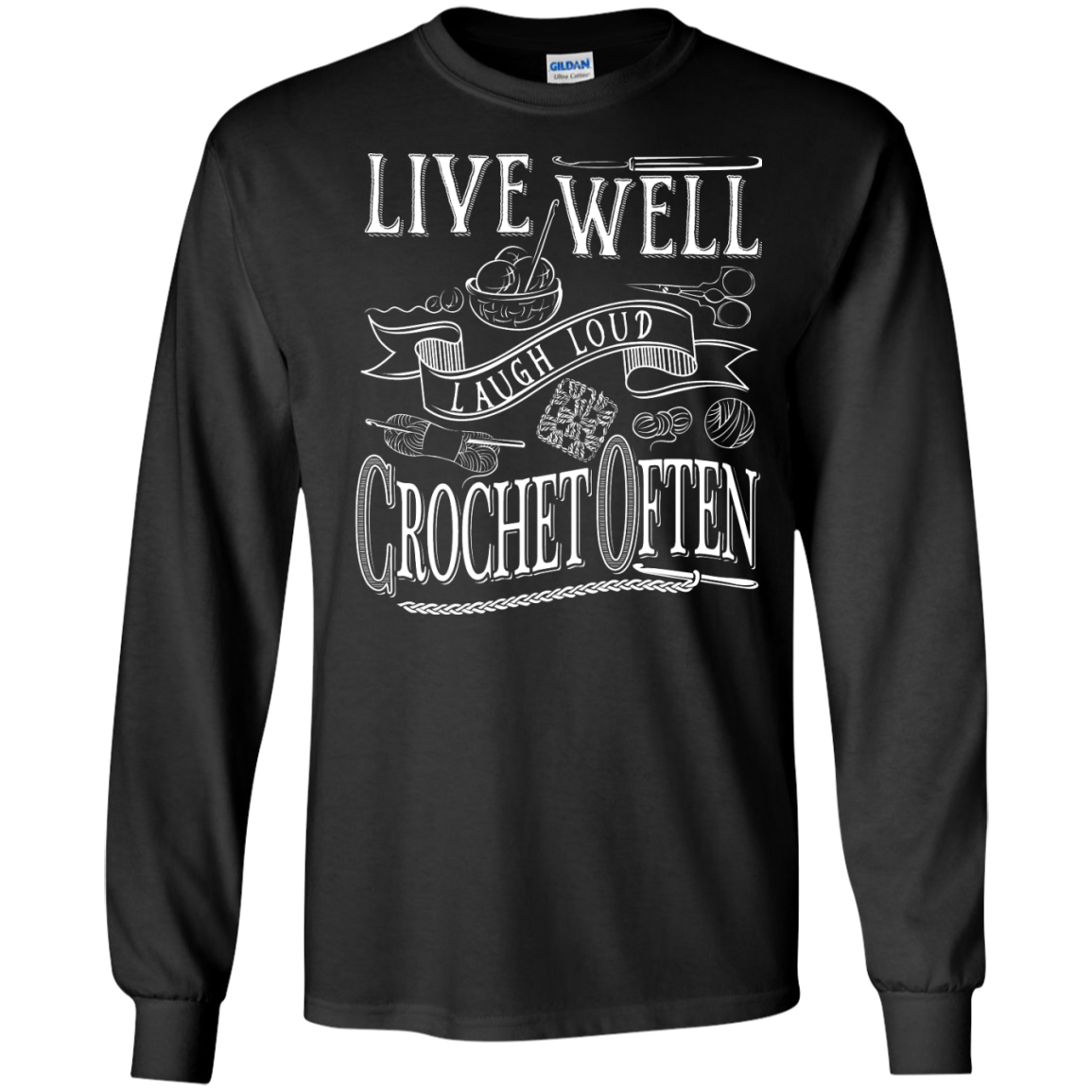 Crochet Often Long Sleeve Ultra Cotton T-Shirt - Crafter4Life - 2