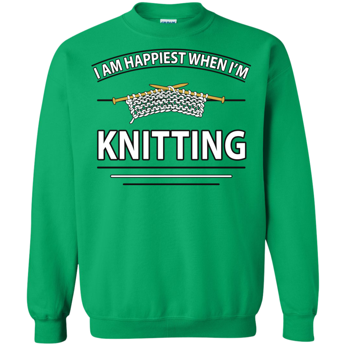 I Am Happiest When I'm Knitting Crewneck Sweatshirts - Crafter4Life - 12