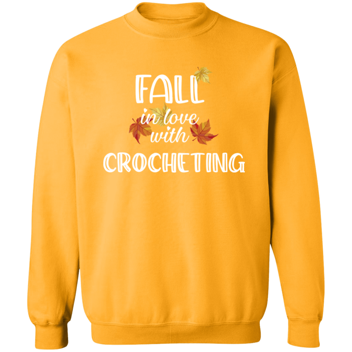 Fall in Love with Crocheting Crewneck Pullover Sweatshirt