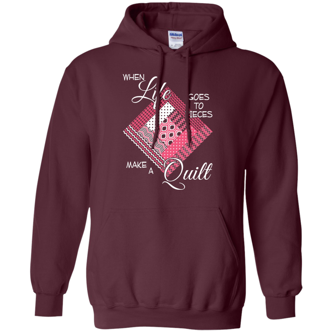Make a Quilt (pink) Pullover Hoodies - Crafter4Life - 7