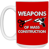 Weapons of Mass Construction White Mugs