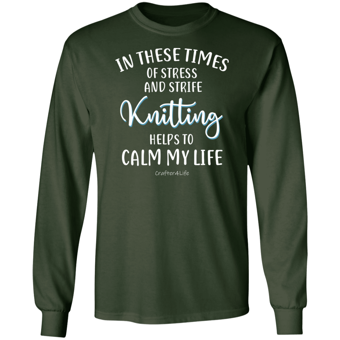 Knitting Helps to Calm My Life LS Ultra Cotton T-Shirt