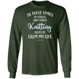 Knitting Helps to Calm My Life LS Ultra Cotton T-Shirt