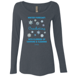 Winter Forecast Crocheting Flurries Ladies Long Sleeve Shirts