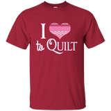 I Heart to Quilt Custom Ultra Cotton T-Shirt - Crafter4Life - 4