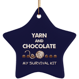 Yarn and Chocolate Ornaments