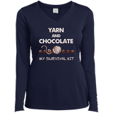 Yarn and Chocolate Ladies Long Sleeve Shirts