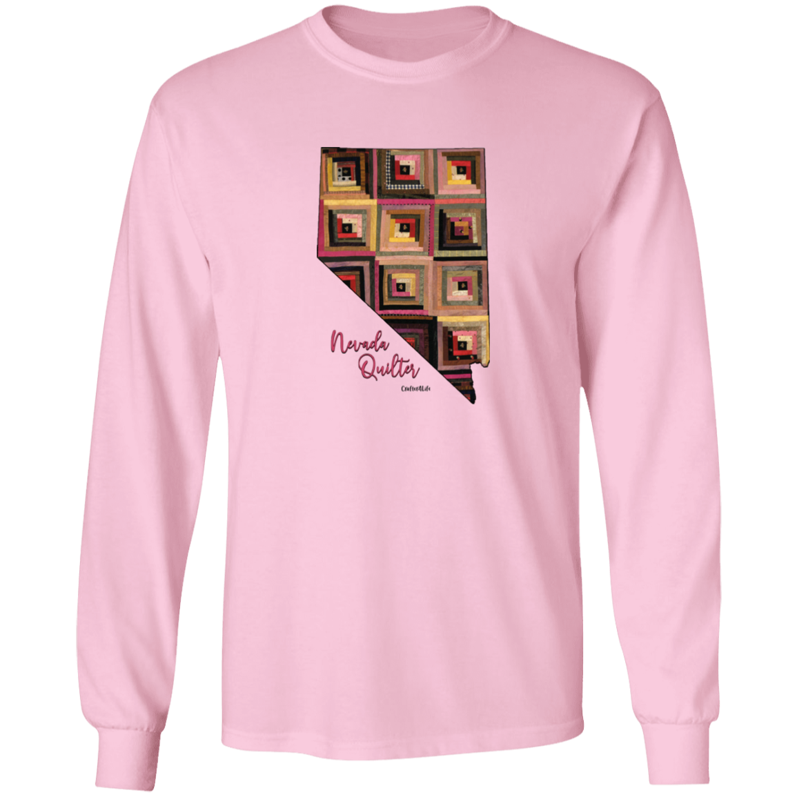 Nevada Quilter Long Sleeve T-Shirt, Gift for Quilting Friends and Family