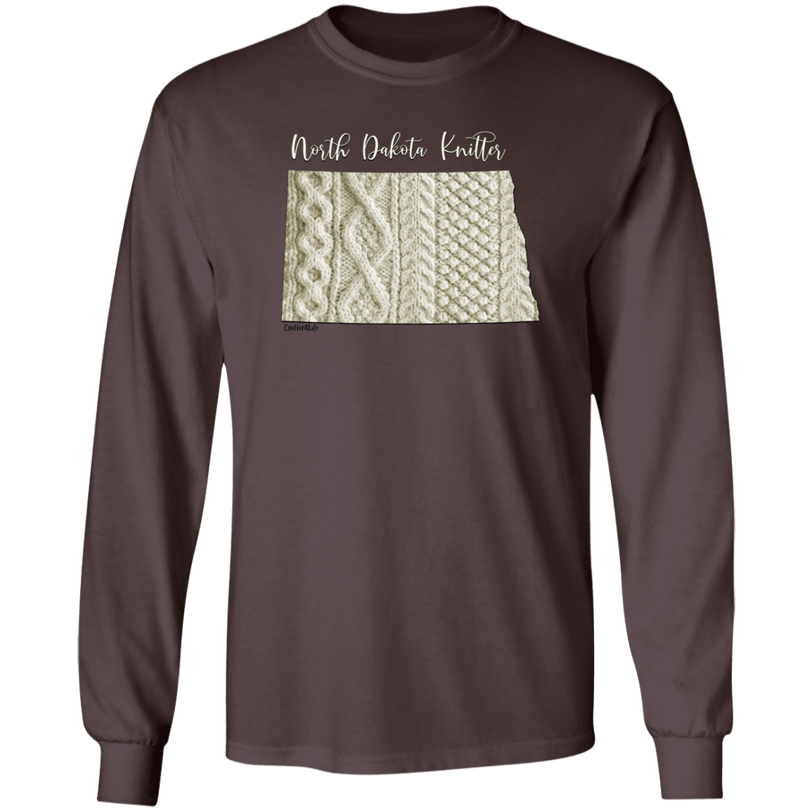 North Dakota Knitter LS Ultra Cotton T-Shirt