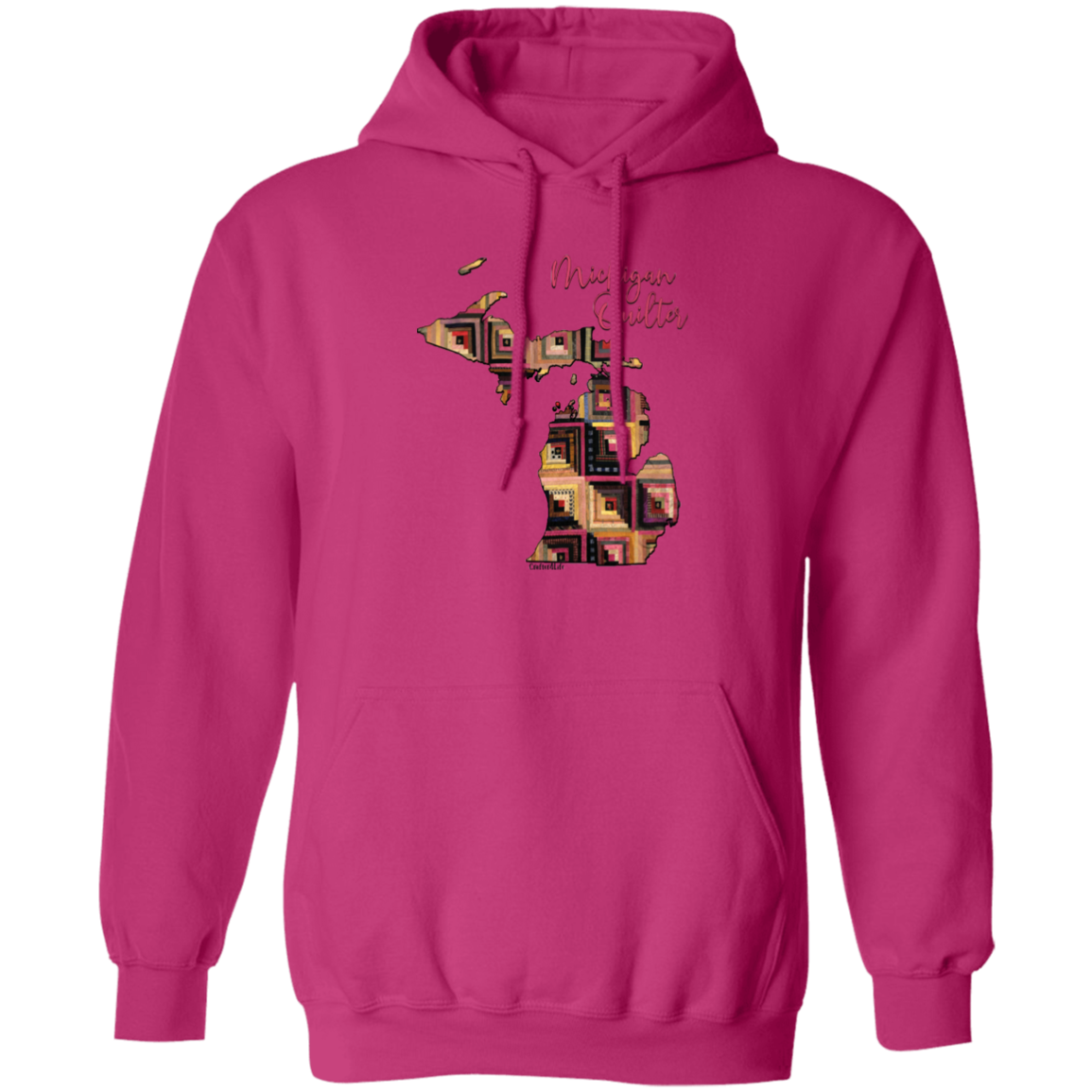 Michigan Quilter Pullover Hoodie, Gift for Quilting Friends and Family
