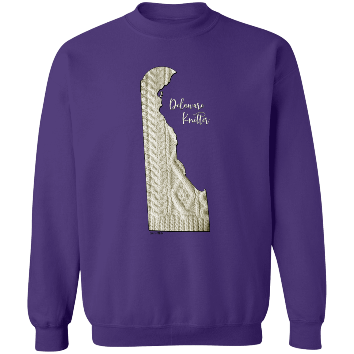 Delaware Knitter Crewneck Pullover Sweatshirt