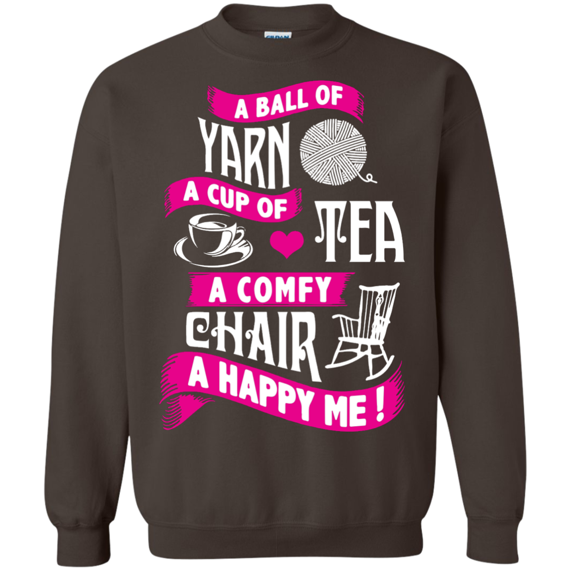 A Ball of Yarn, A Happy Me Crewneck Sweatshirts - Crafter4Life - 7
