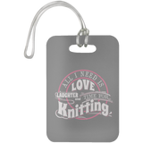 Time for Knitting Luggage Bag Tag
