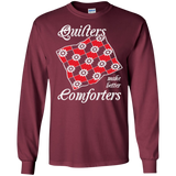 Quilters Make Better Comforters Long Sleeve Ultra Cotton T-Shirt - Crafter4Life - 6