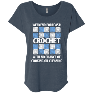 Weekend Forecast Crochet Ladies Triblend Dolman Sleeve
