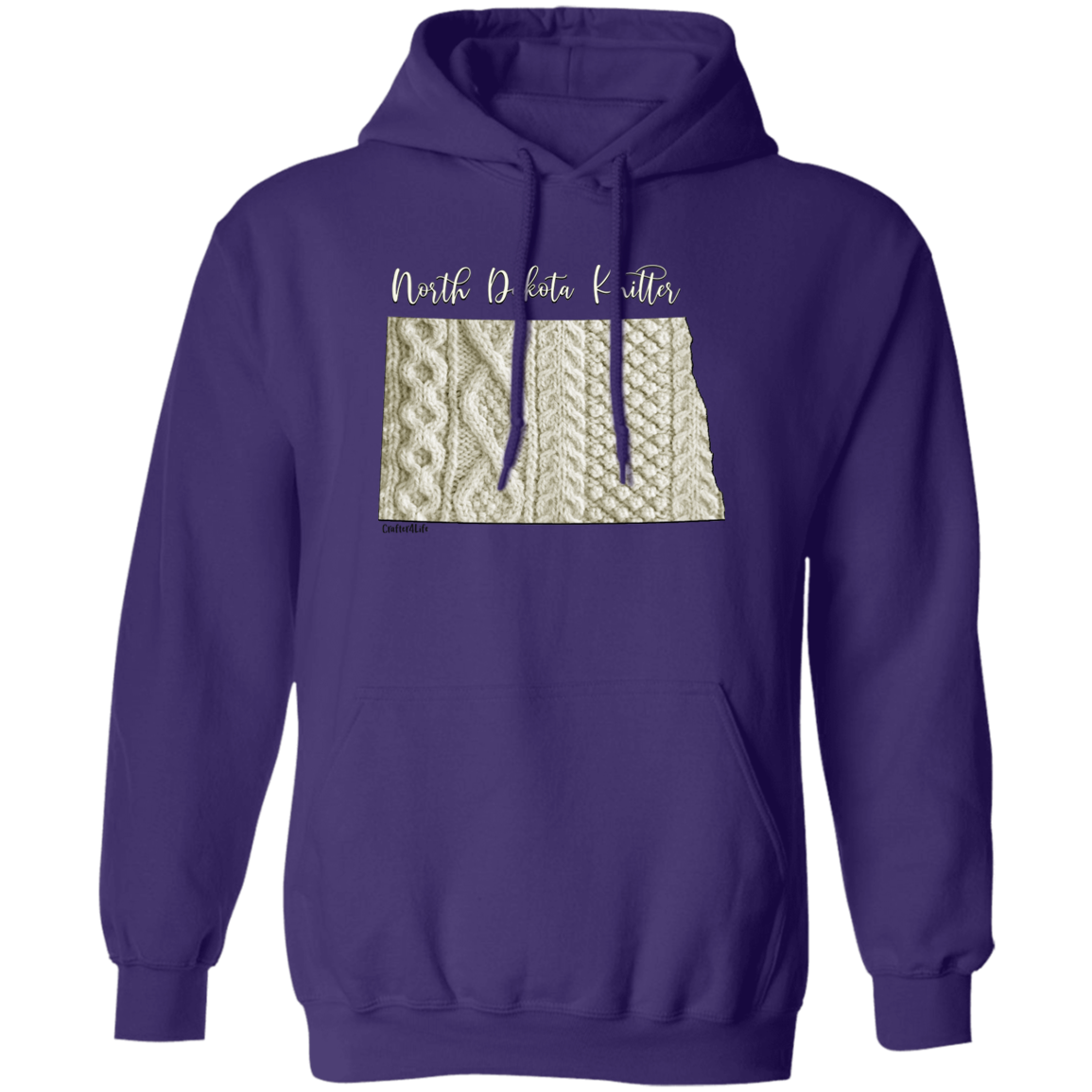 North Dakota Knitter Pullover Hoodie