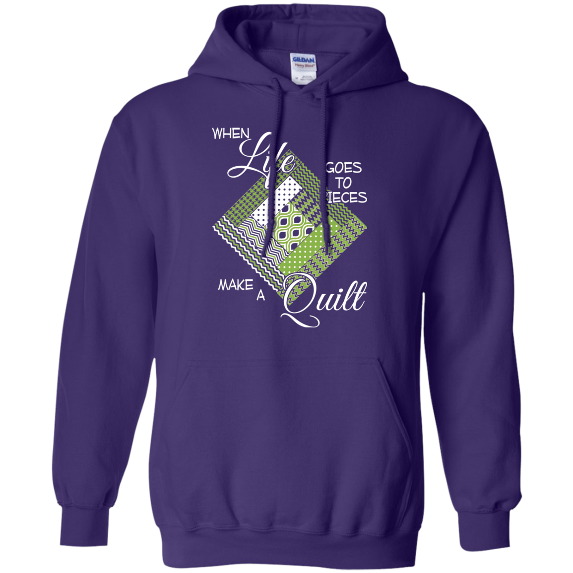 Make a Quilt (Greenery) Pullover Hoodie