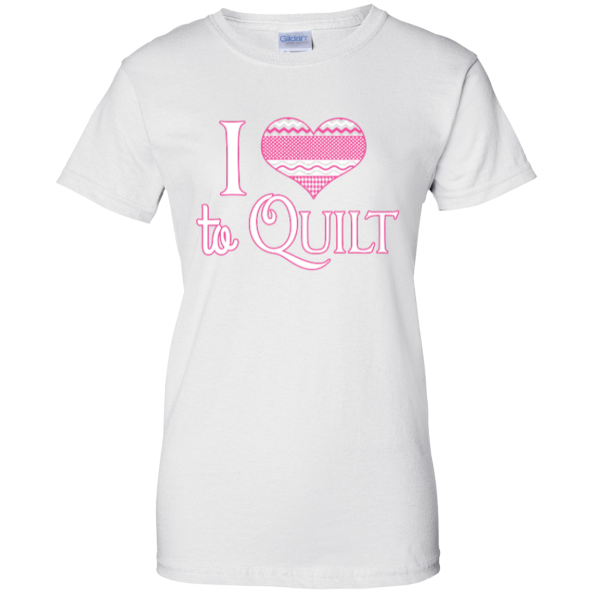 I Heart to Quilt Ladies Custom 100% Cotton T-Shirt - Crafter4Life - 2