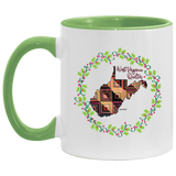 West Virginia Quilter Christmas Accent Mug