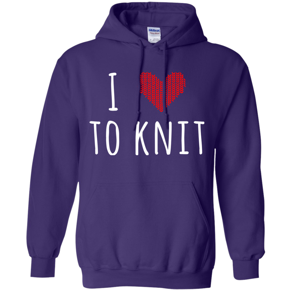 I Heart To Knit Pullover Hoodie