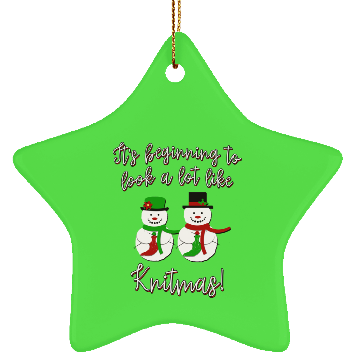 Knitmas Snow Couple Ornaments