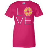 LOVE Quilting (Fall Colors) Ladies Custom 100% Cotton T-Shirt - Crafter4Life - 7