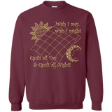 Wish I May Quilt Crewneck Sweatshirts - Crafter4Life - 1