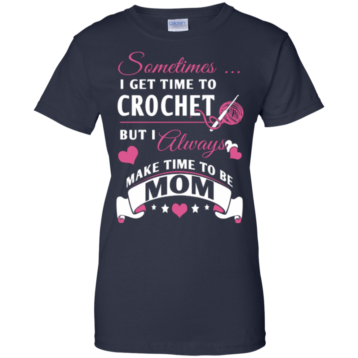 Crochet Mom Ladies Custom 100% Cotton T-Shirt - Crafter4Life - 8