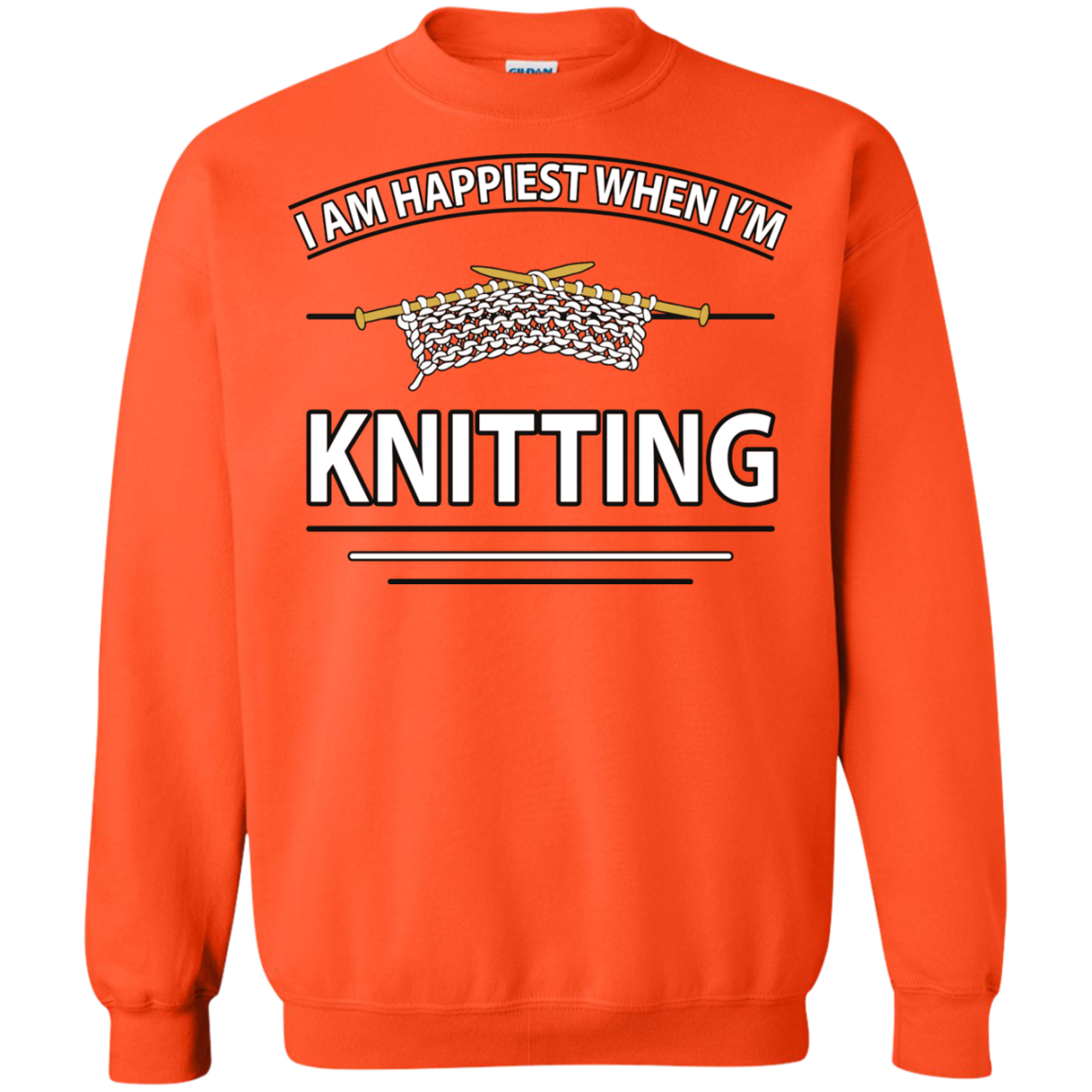 I Am Happiest When I'm Knitting Crewneck Sweatshirts - Crafter4Life - 3