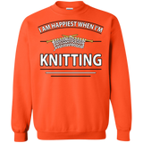 I Am Happiest When I'm Knitting Crewneck Sweatshirts - Crafter4Life - 3