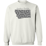 Montana Crocheter Crewneck Pullover Sweatshirt