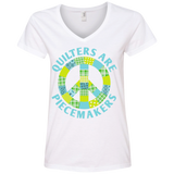 Quilters are Piecemakers Ladies V-Neck Tee - Crafter4Life - 2
