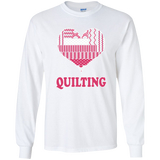 Heart Quilting Long Sleeve Ultra Cotton T-Shirt - Crafter4Life - 4