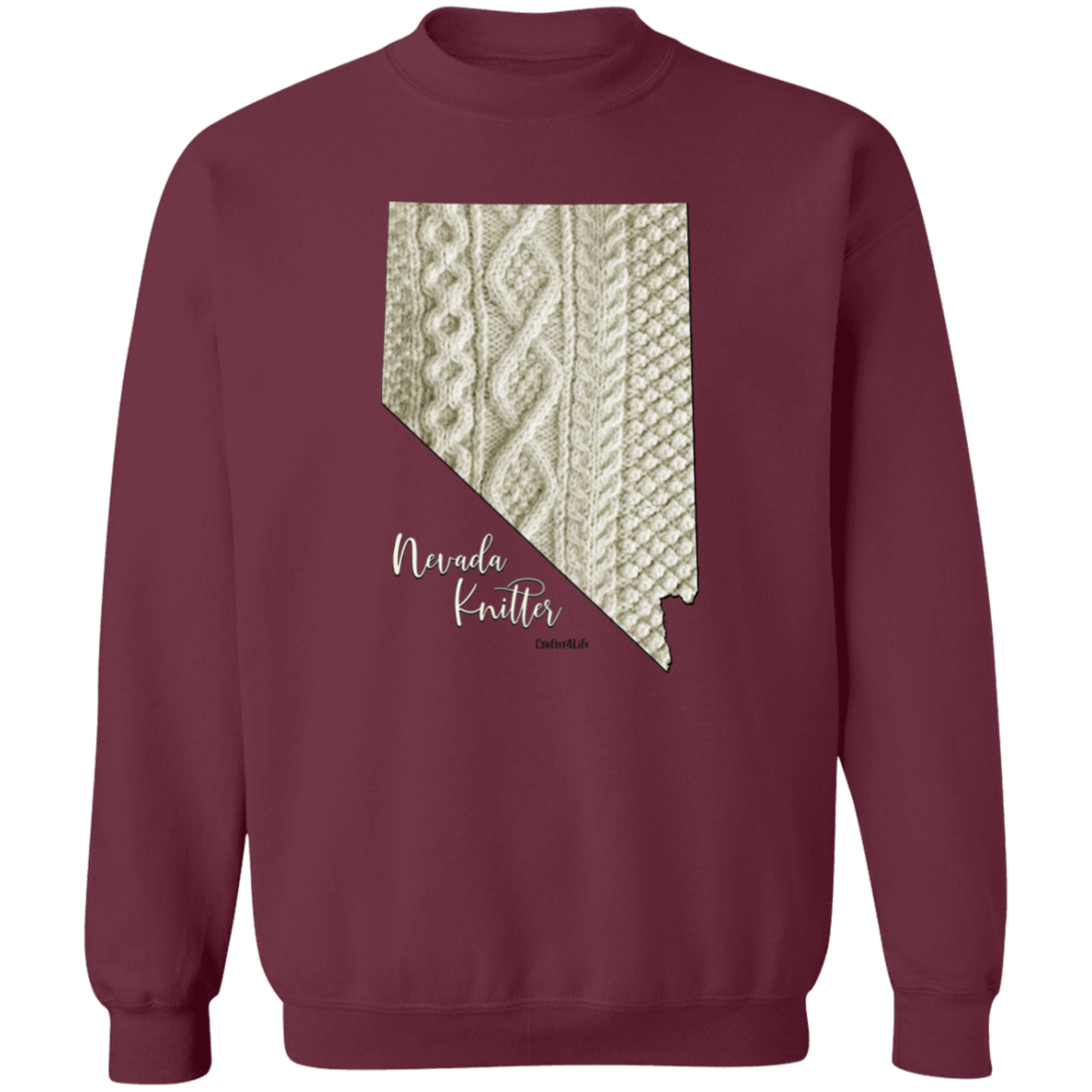Nevada Knitter Crewneck Pullover Sweatshirt