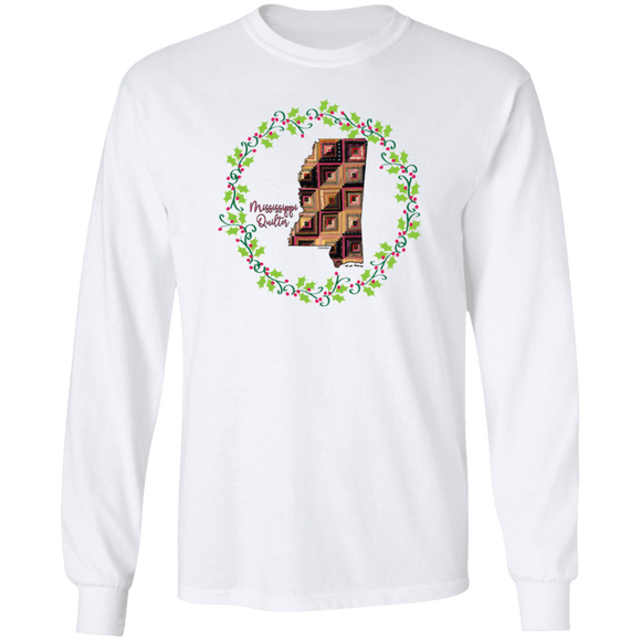 Mississippi Quilter Christmas LS Ultra Cotton T-Shirt