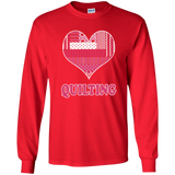 Heart Quilting Long Sleeve Ultra Cotton T-Shirt - Crafter4Life - 10