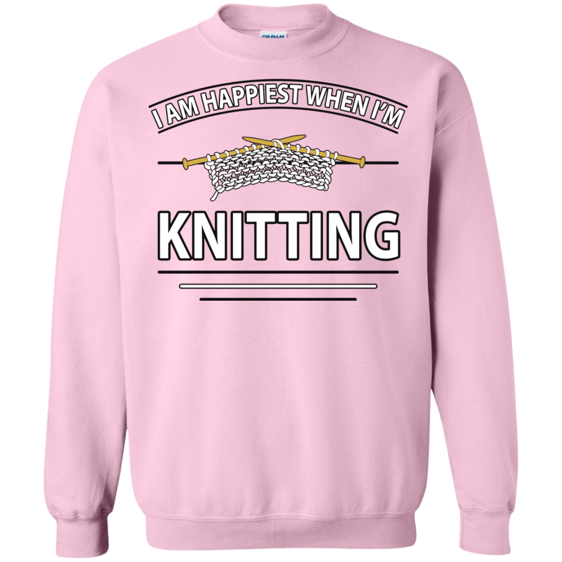I Am Happiest When I'm Knitting Crewneck Sweatshirts - Crafter4Life - 11