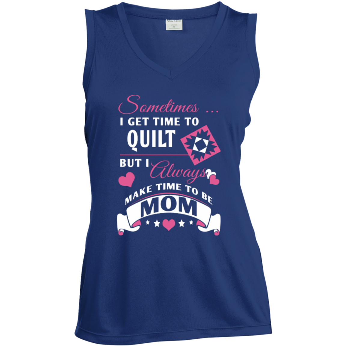Time-Quilt-Mom Ladies Sleeveless V-Neck - Crafter4Life - 5