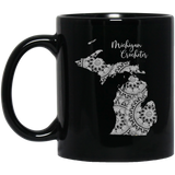 Michigan Crocheter Black Mugs