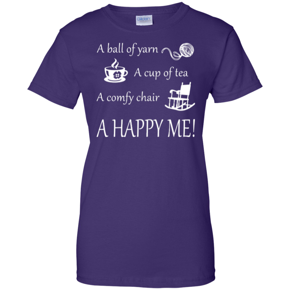 A Happy Me Ladies Custom 100% Cotton T-Shirt - Crafter4Life - 12