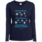 Winter Forecast Crocheting Flurries Ladies Long Sleeve Shirts