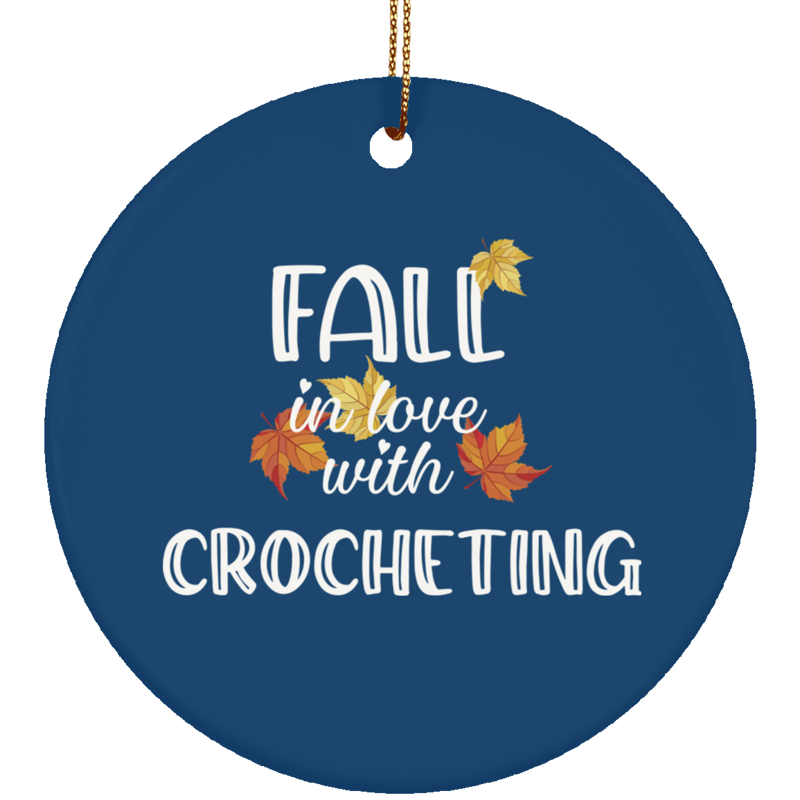 Fall in Love with Crocheting Circle Ornament