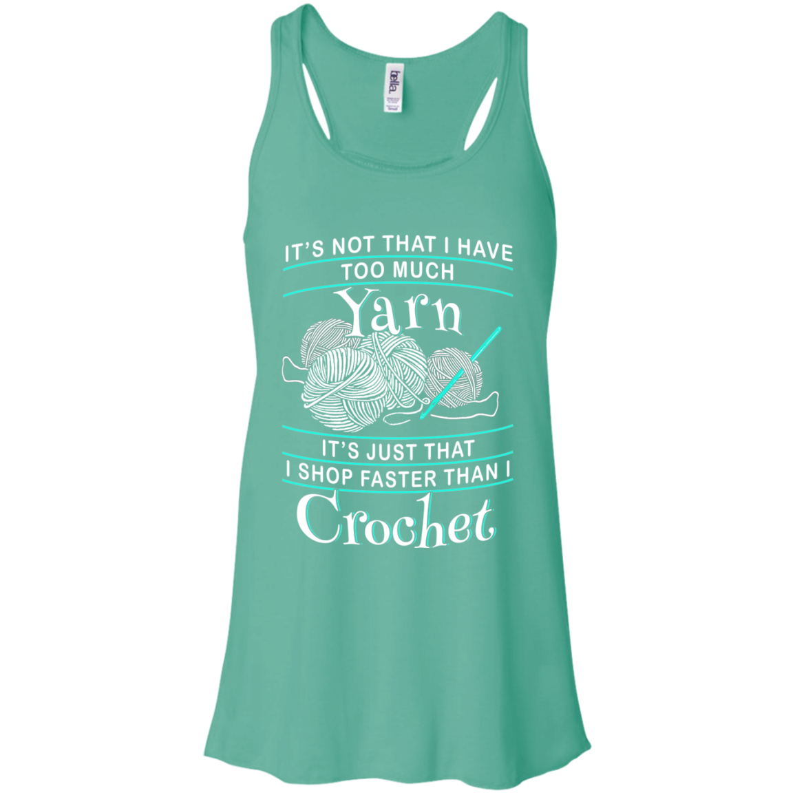 I Shop Faster than I Crochet Flowy Racerback Tank