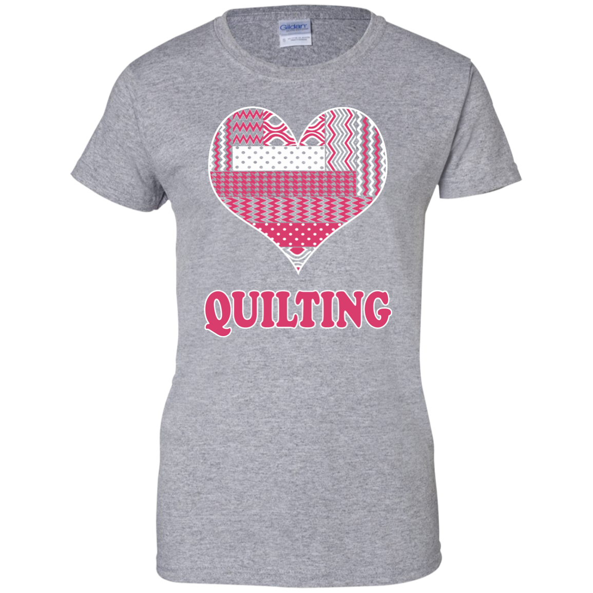 Heart Quilting Ladies Custom 100% Cotton T-Shirt - Crafter4Life - 2
