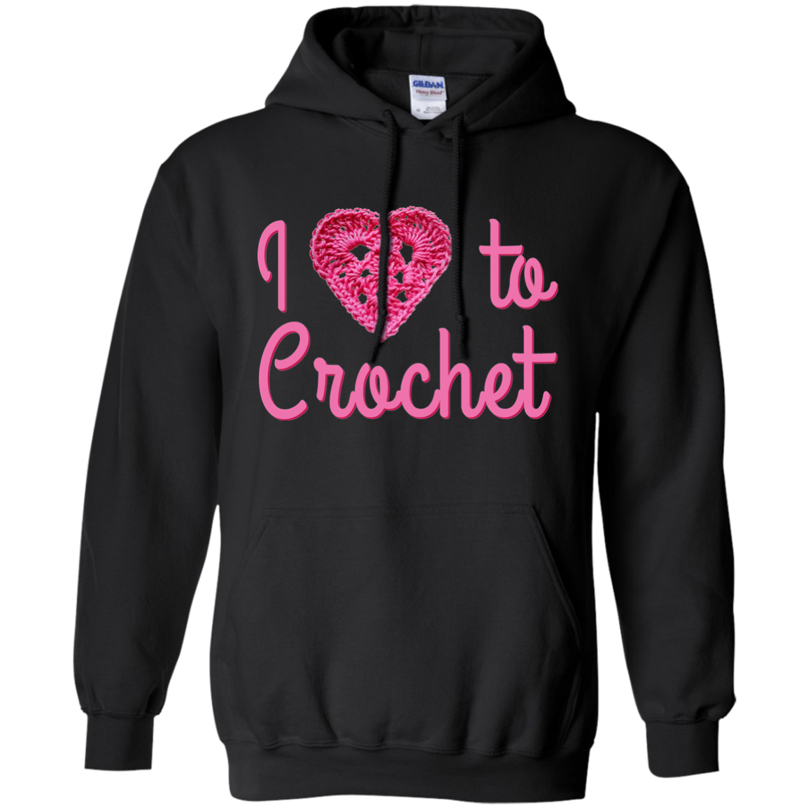 I Heart to Crochet Pullover Hoodie