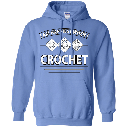I Am Happiest When I Crochet Pullover Hoodies - Crafter4Life - 1