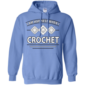 I Am Happiest When I Crochet Pullover Hoodies - Crafter4Life - 1
