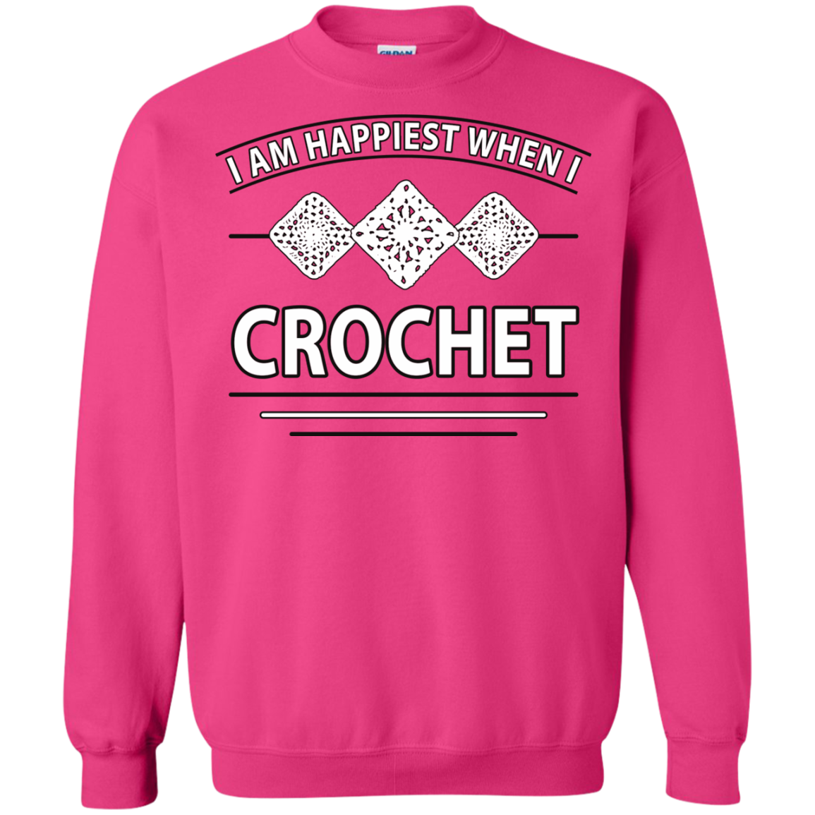 I Am Happiest When I Crochet Crewneck Sweatshirts - Crafter4Life - 3