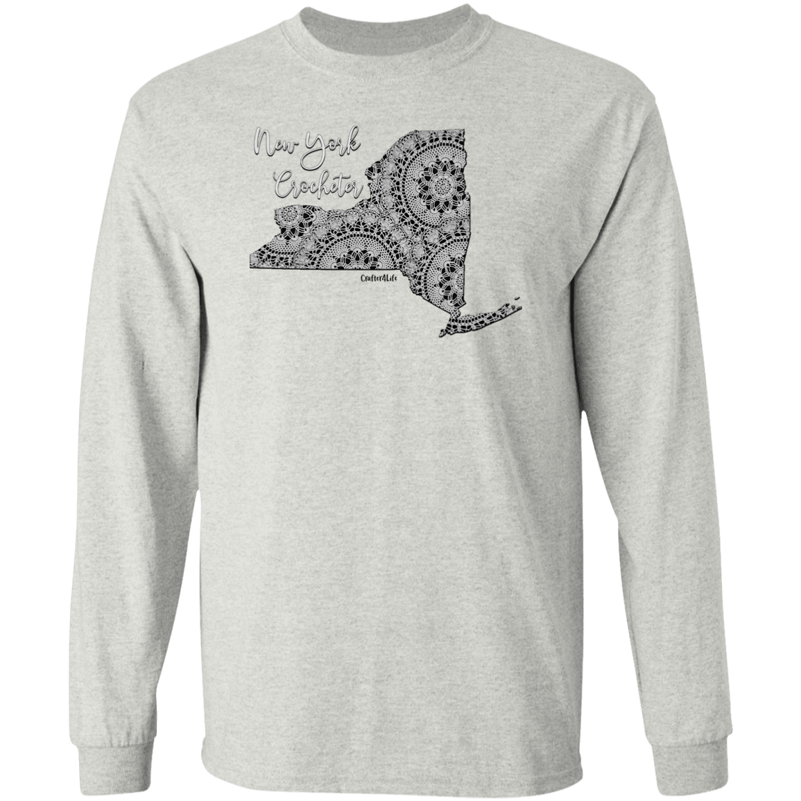 New York Crocheter LS Ultra Cotton T-Shirt